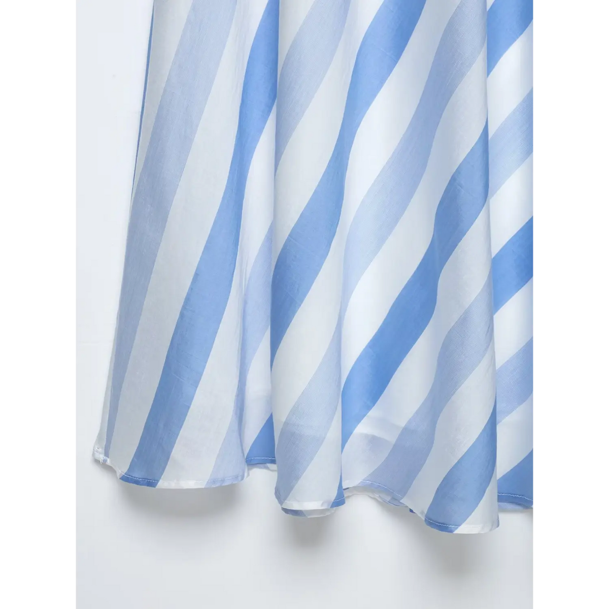 Close-up of stitched rolled hem