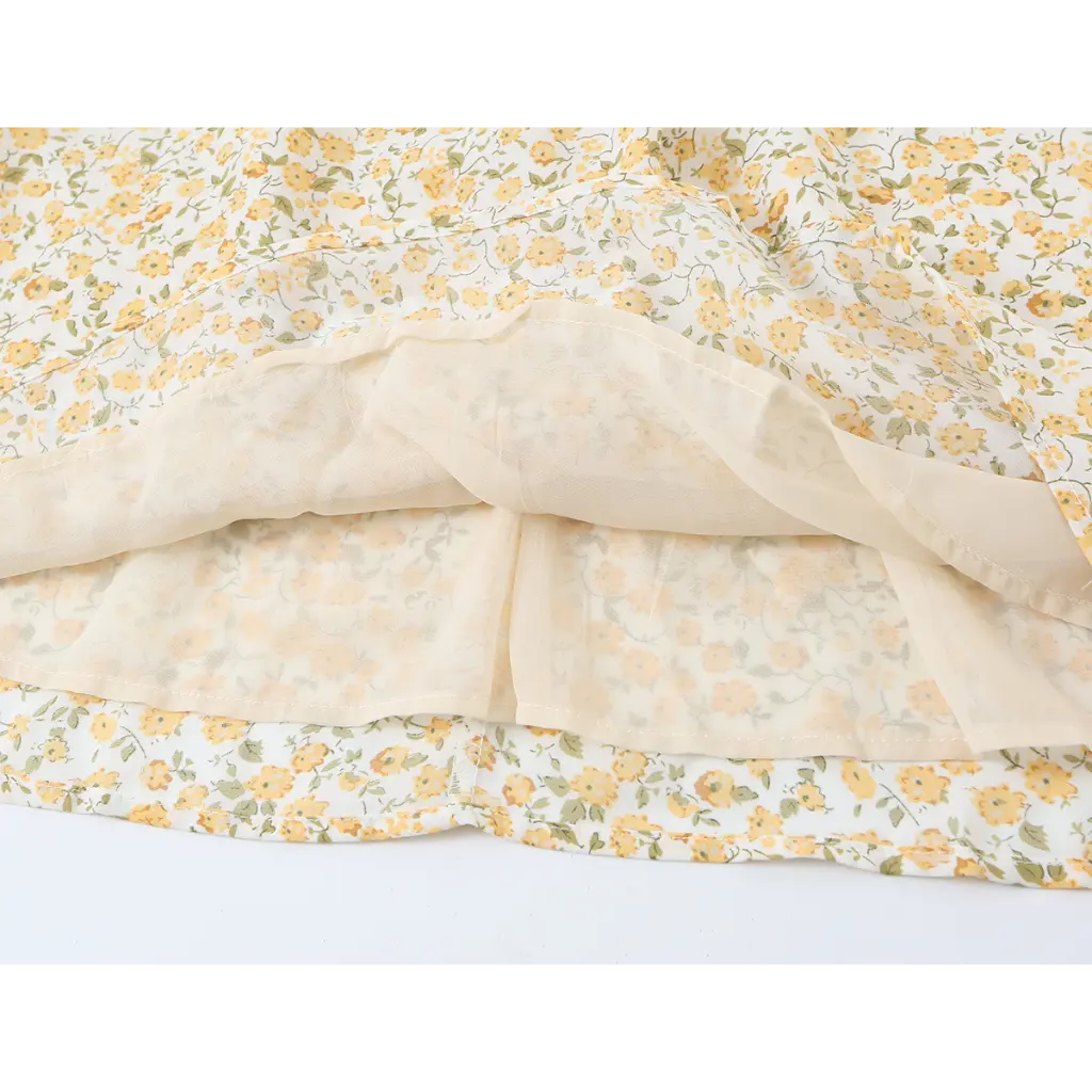Close-up of skirt lining detail