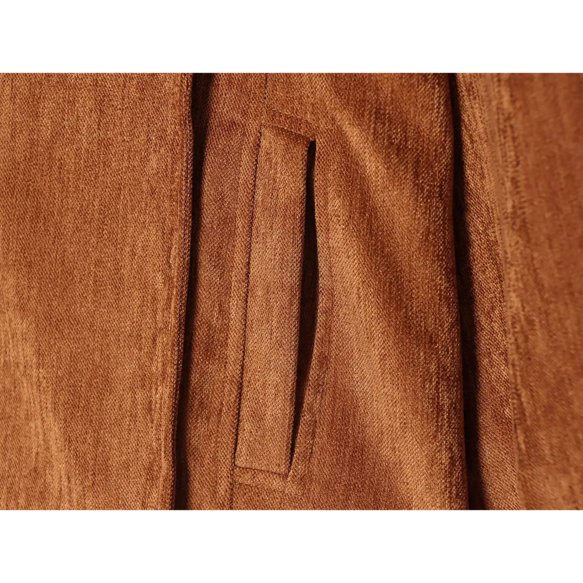 Close-up of welt pocket detail