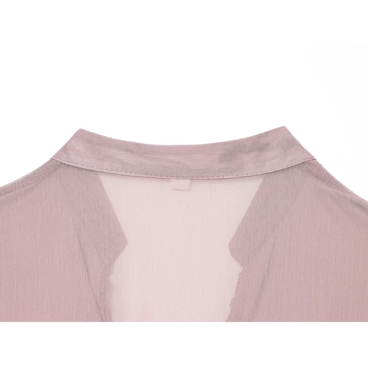 Close-up of back stand collar and neckline