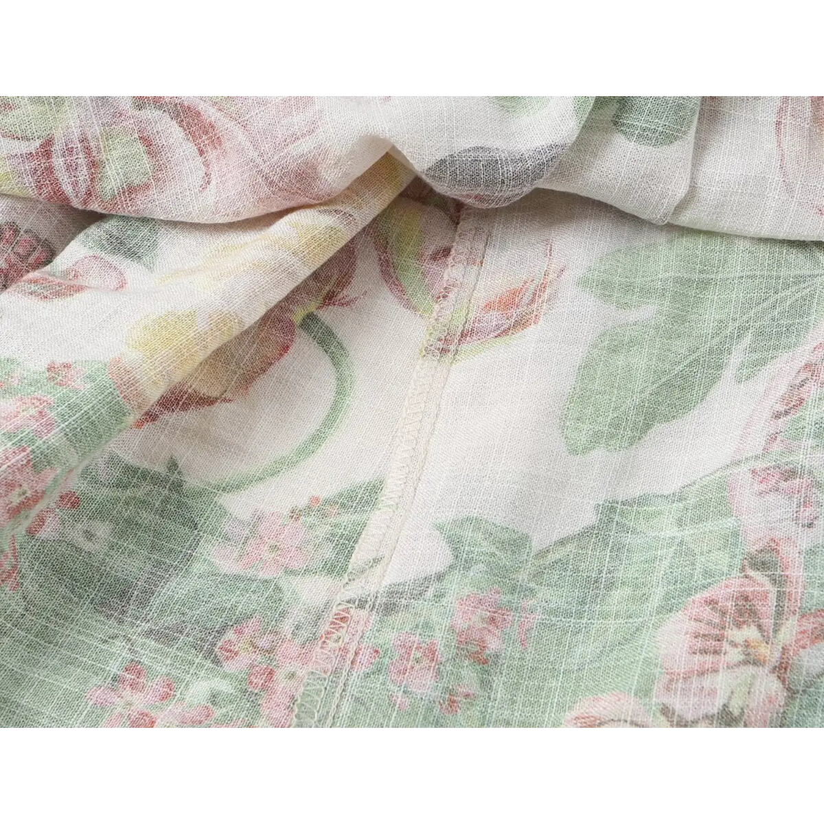 Close-up of fabric stitching