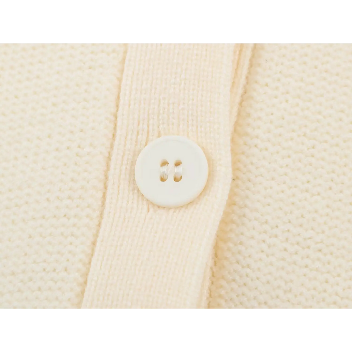 Close-up of white round front button