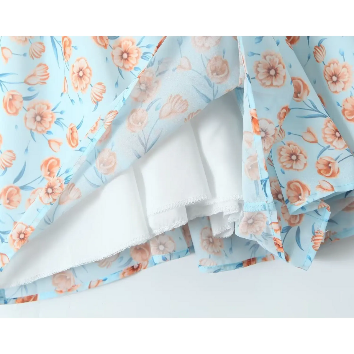Close-up of skirt lining detail