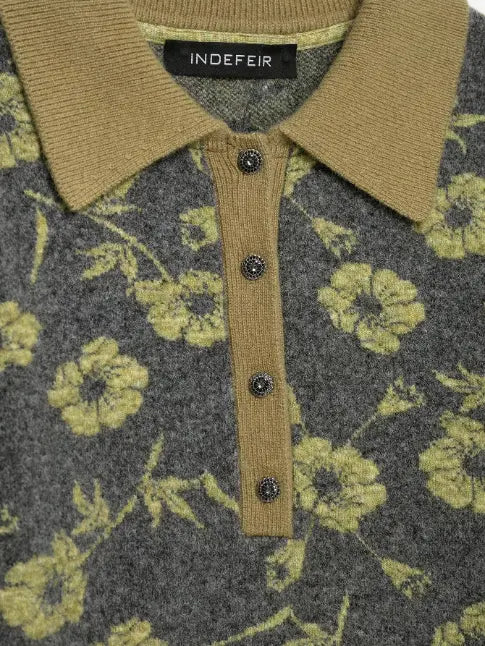 Close-up of button placket with rhinestone buttons