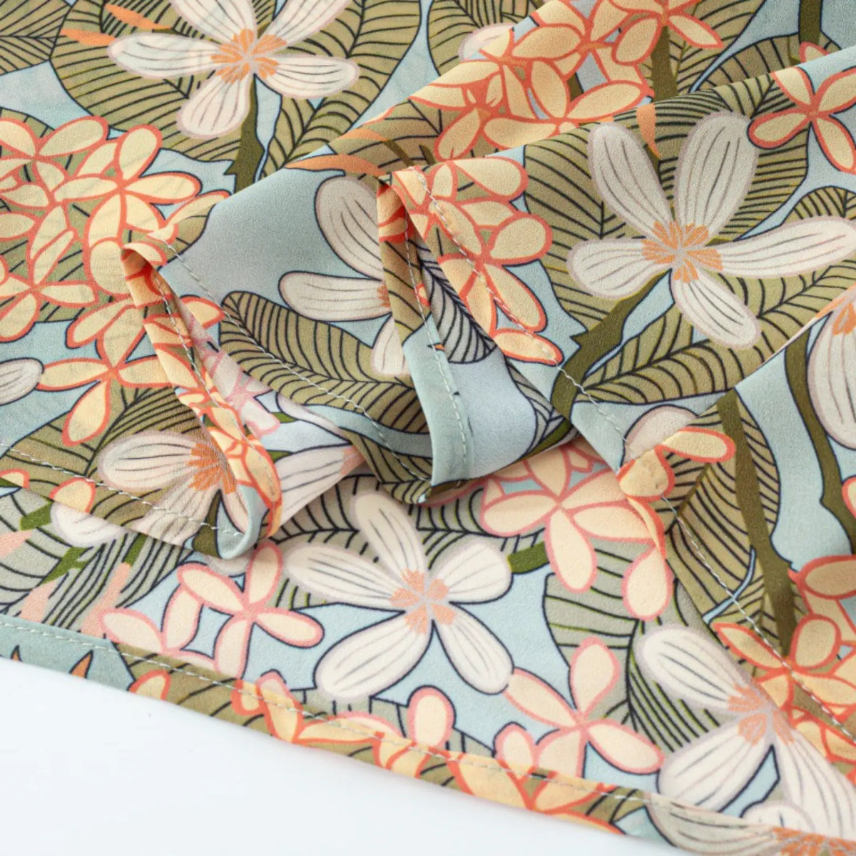 Close-up of asymmetric hem