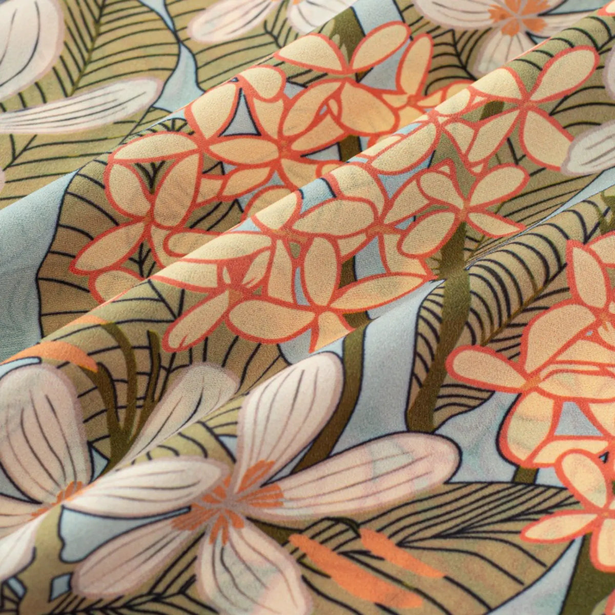 Close-up of floral print fabric