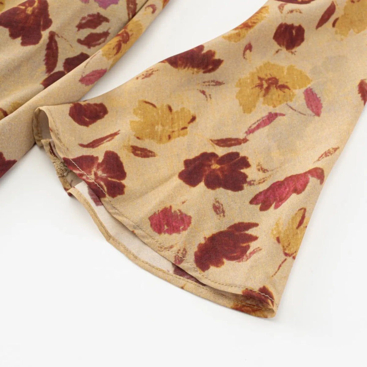 Close-up of bell sleeve cuff