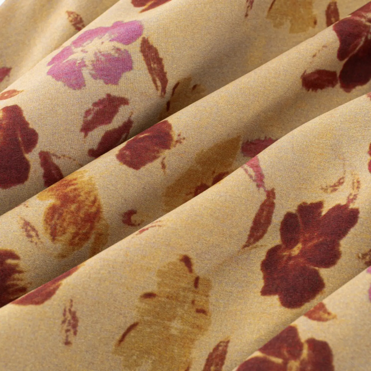 Close-up of floral print fabric texture