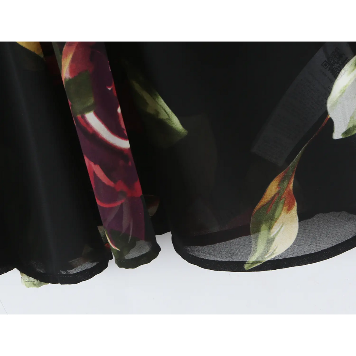 Close-up of inner label and hem binding
