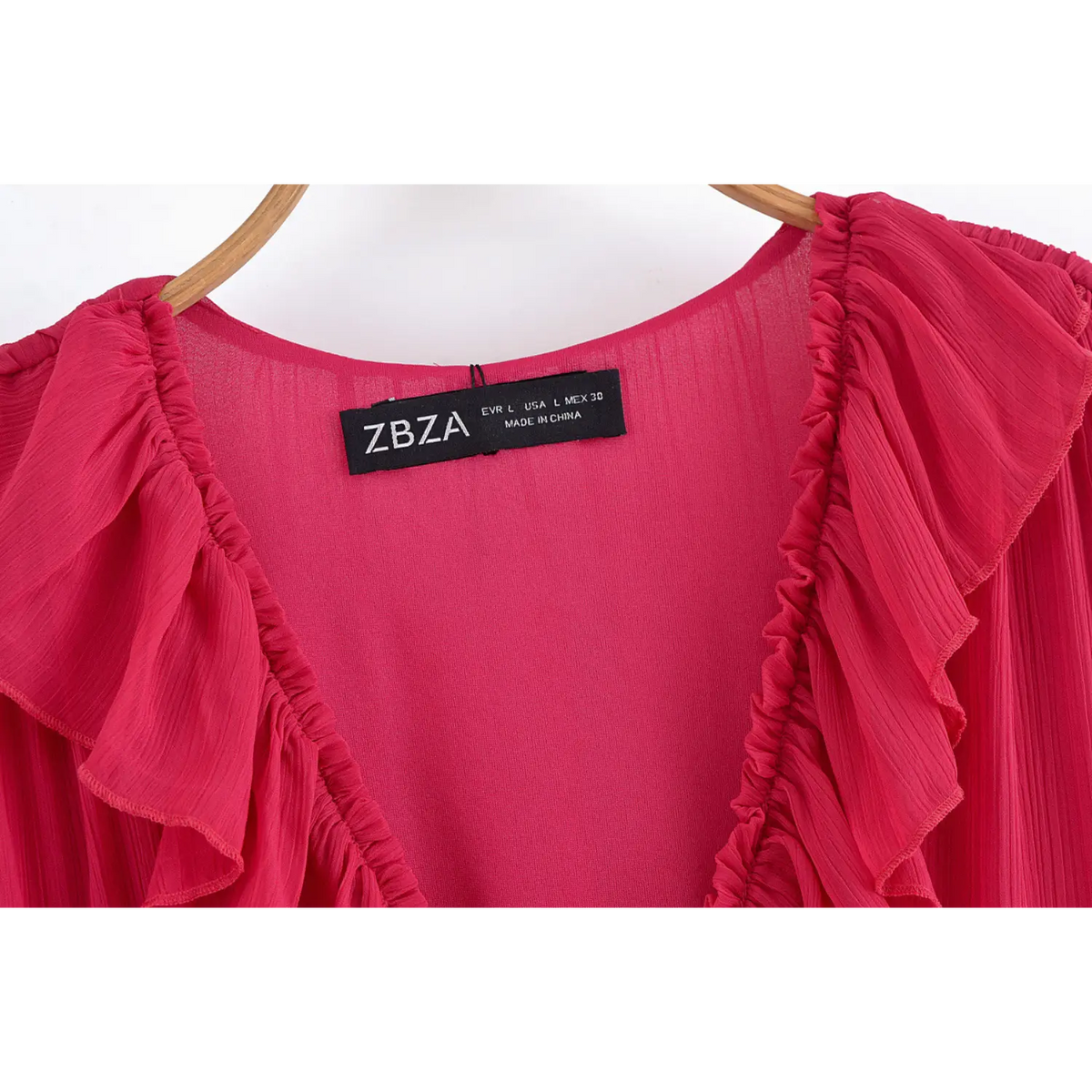 Close-up of inner neck label