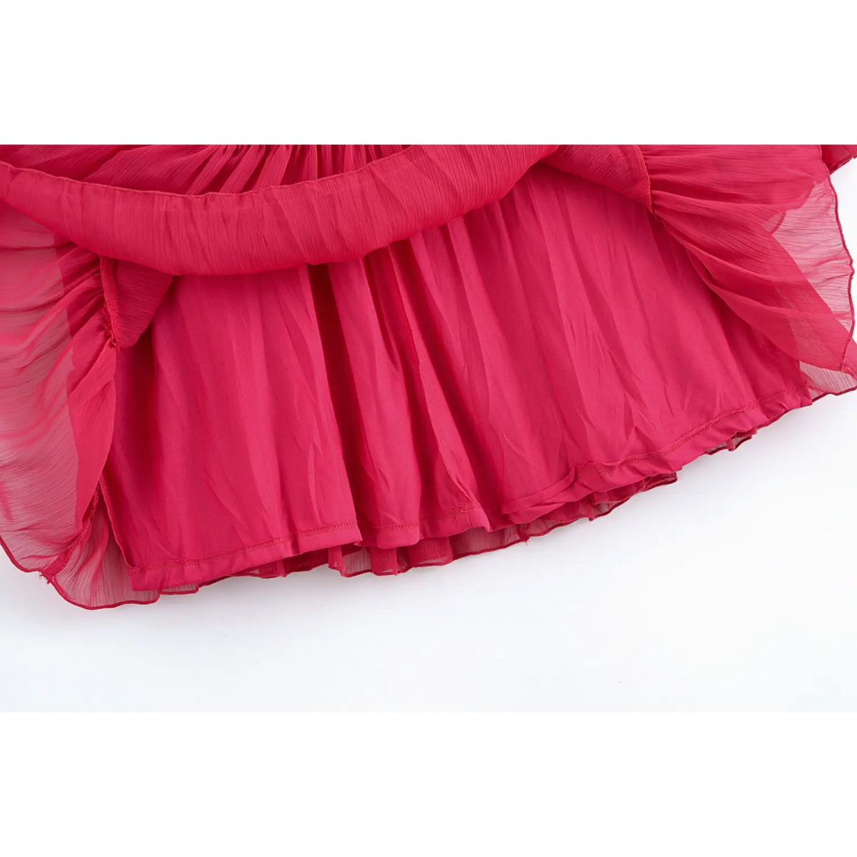 Close-up of inner lining and skirt hem