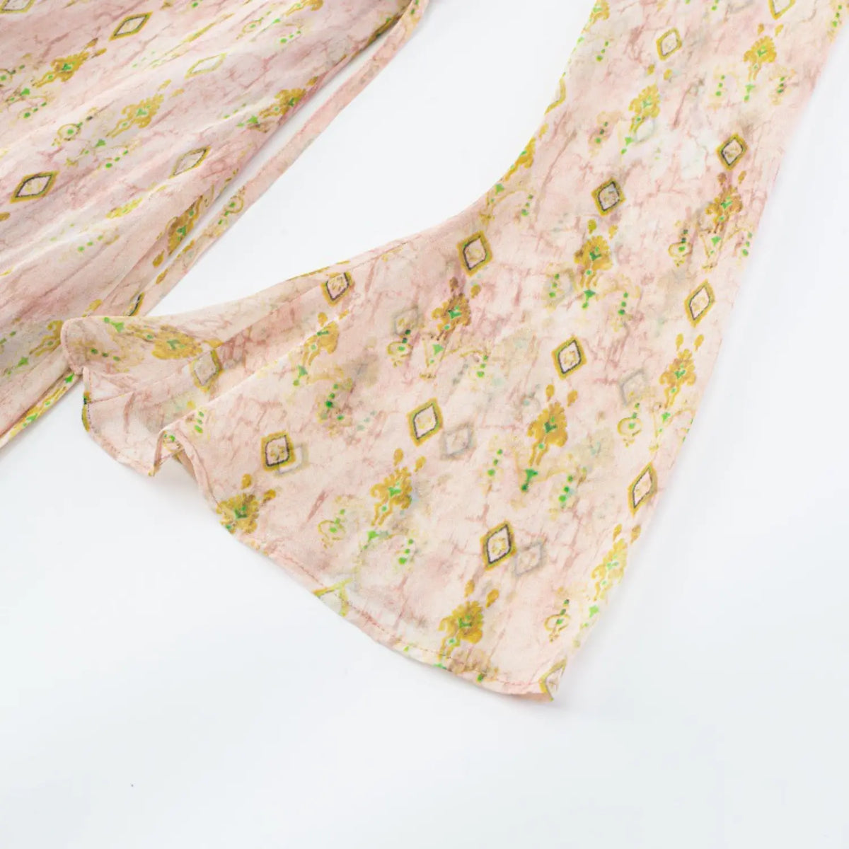 Close-up of bell sleeve cuff