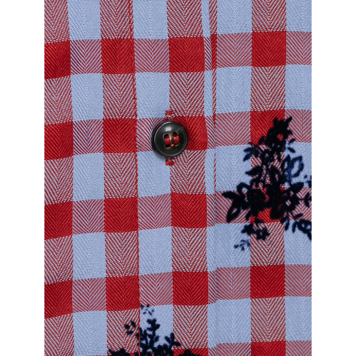 Close-up of front button detail