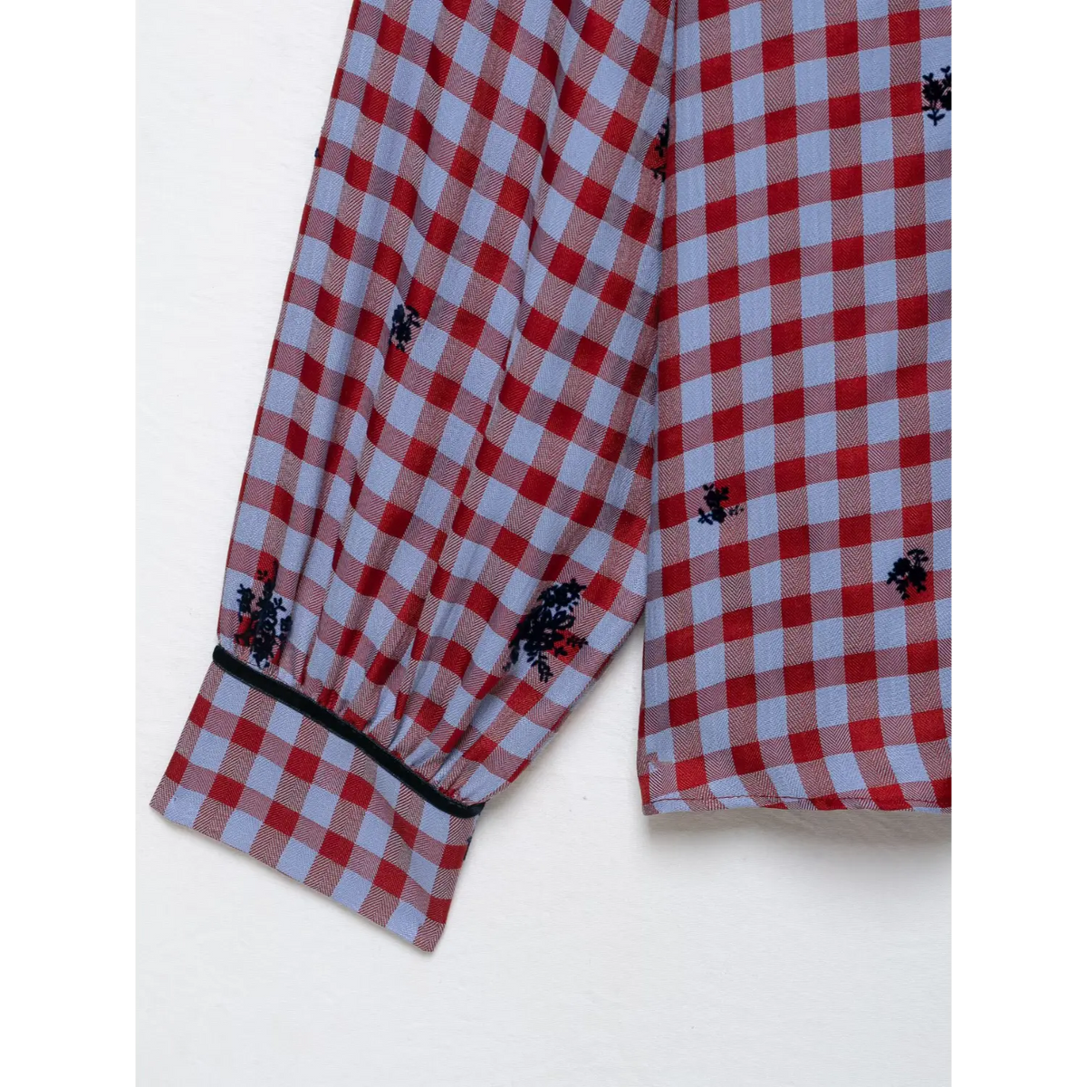 Close-up of cuff and hem detail
