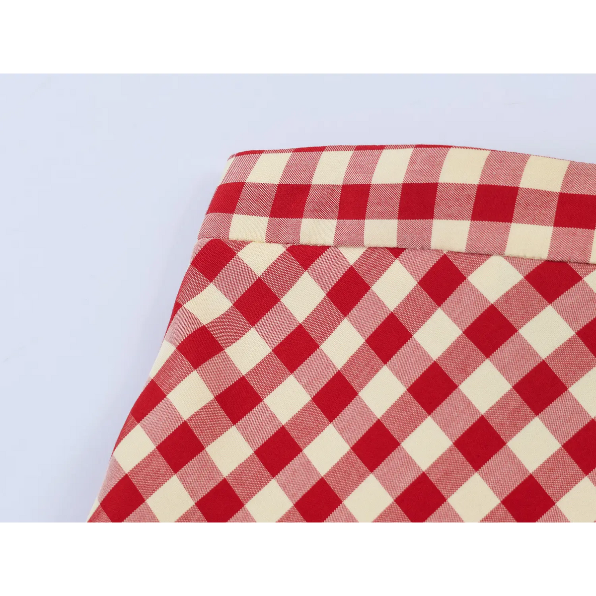 Close-up of side waistband edge