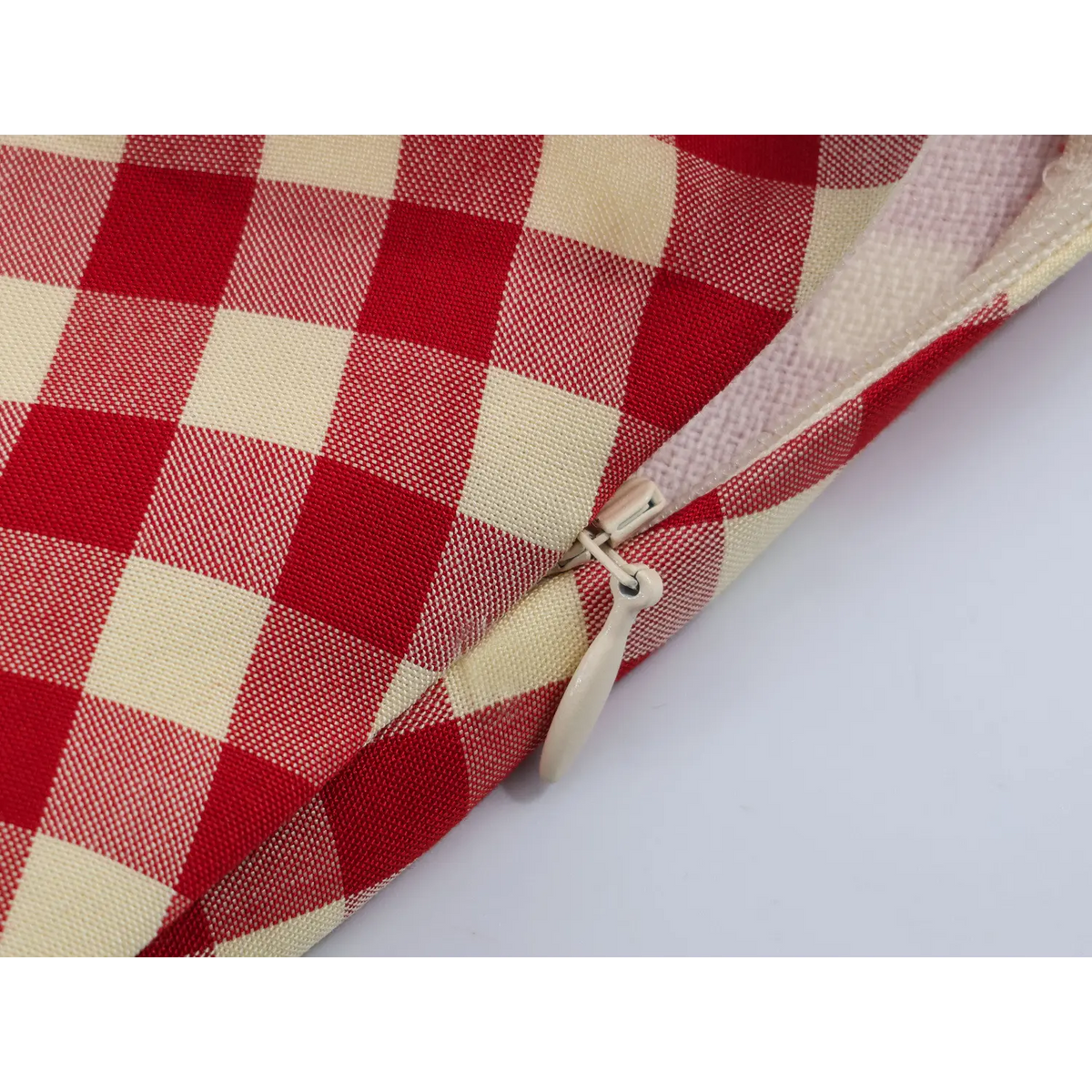 Close-up of side invisible zipper