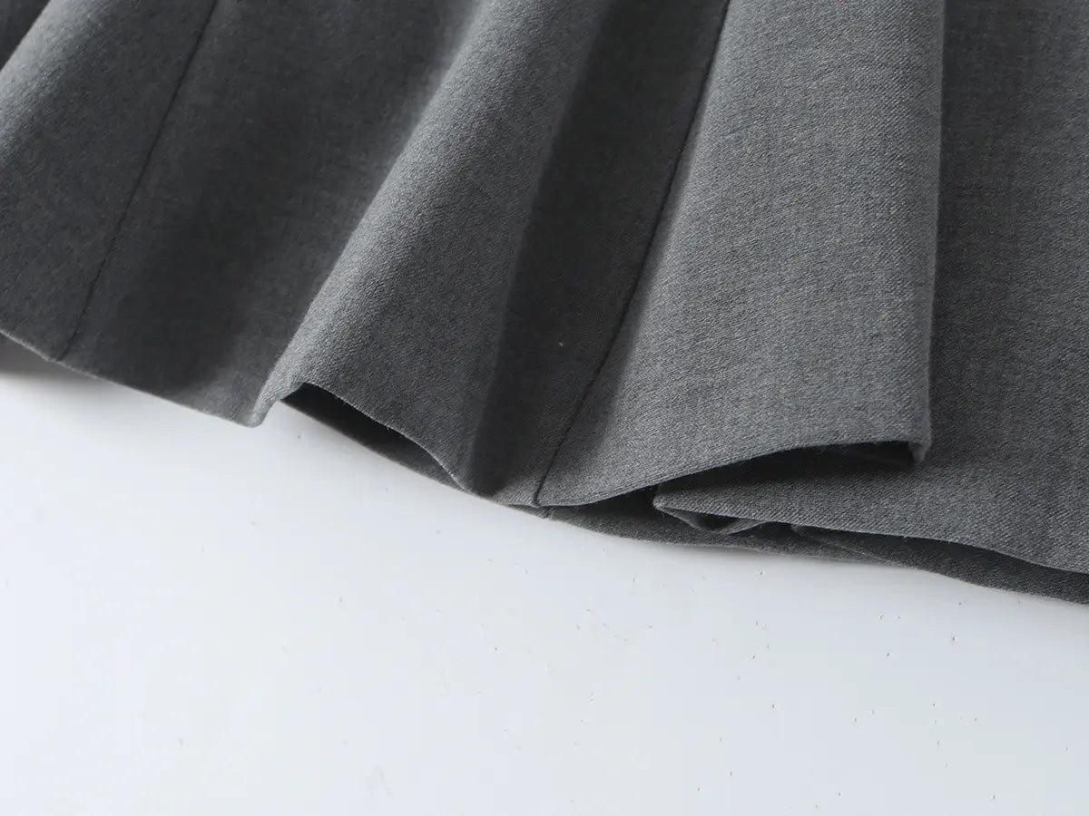 Close-up of skirt hem finish