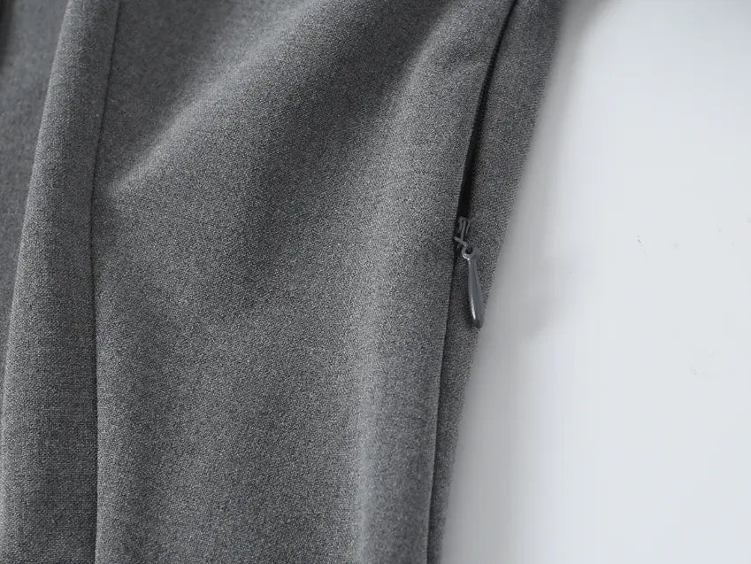 Close-up of side invisible zipper