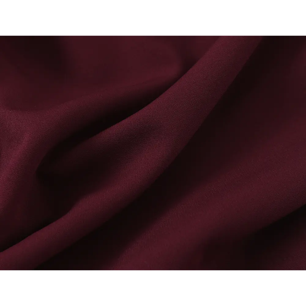 Close-up of burgundy fabric drape