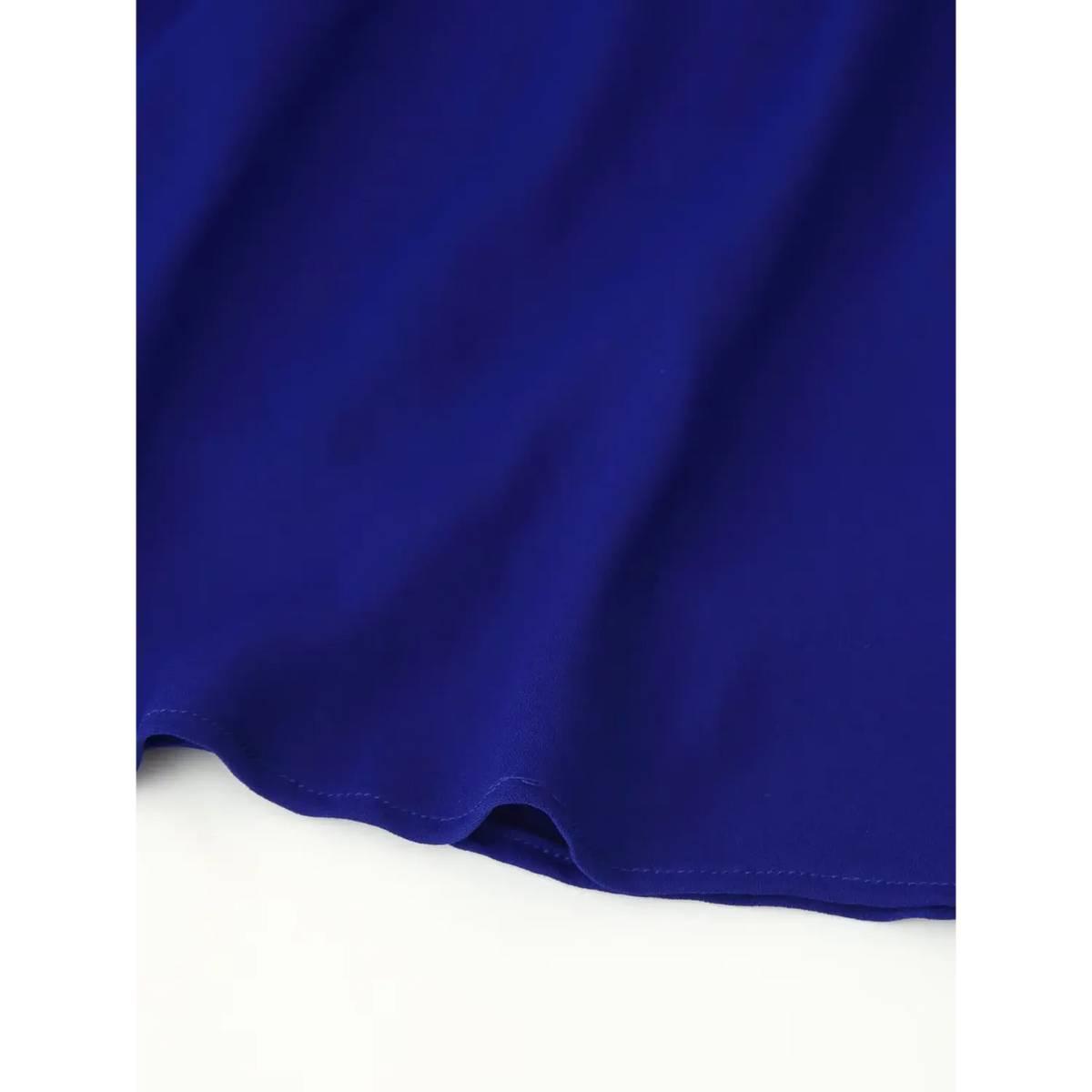 Close-up of rolled hem finish