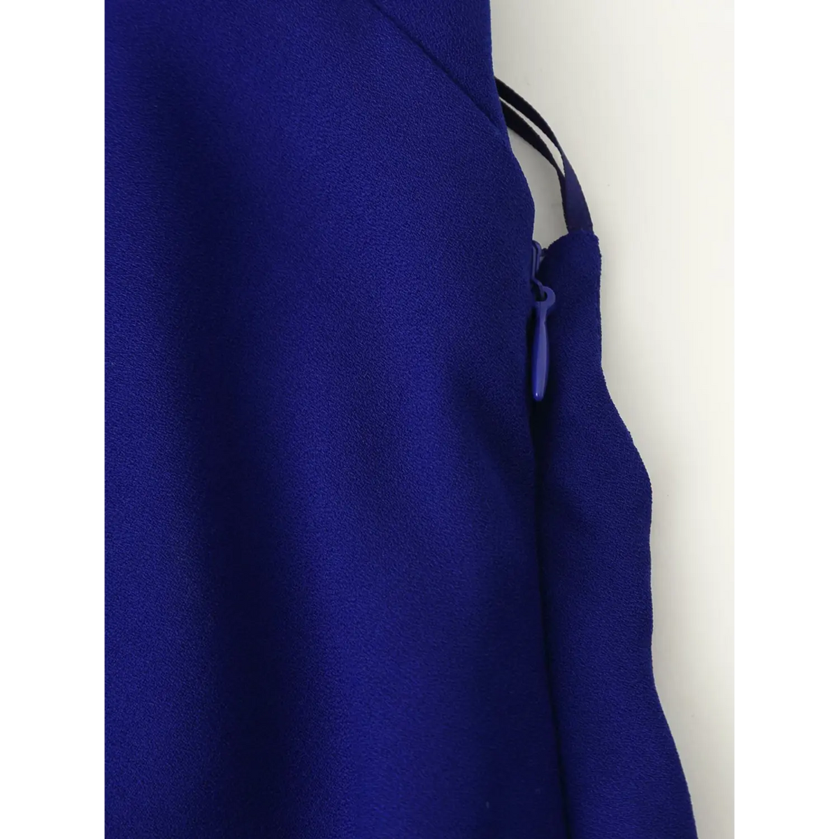 Close-up of side invisible zipper