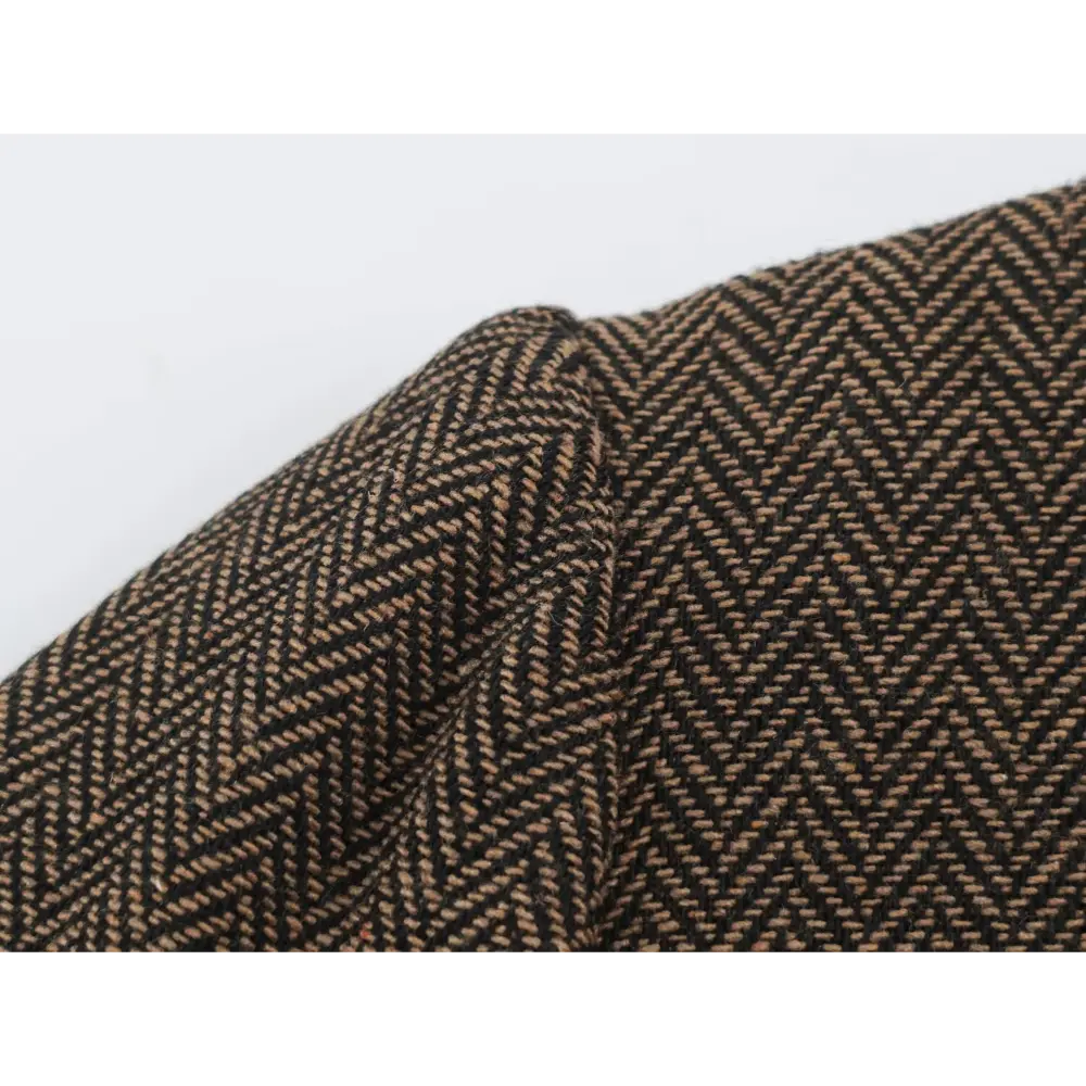 Close-up of herringbone tweed texture