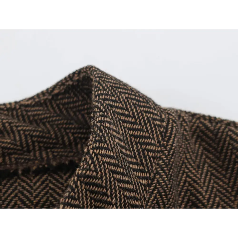 Close-up of herringbone weave detail