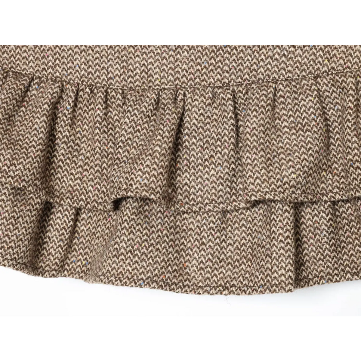 Close-up of ruffle gathering detail