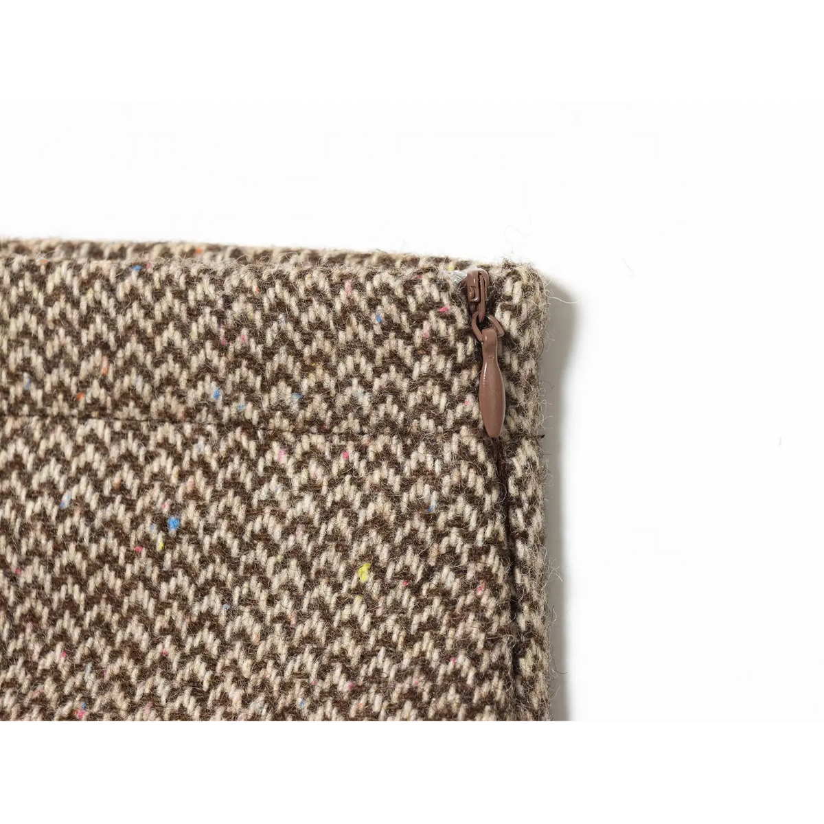 Close-up of side zipper