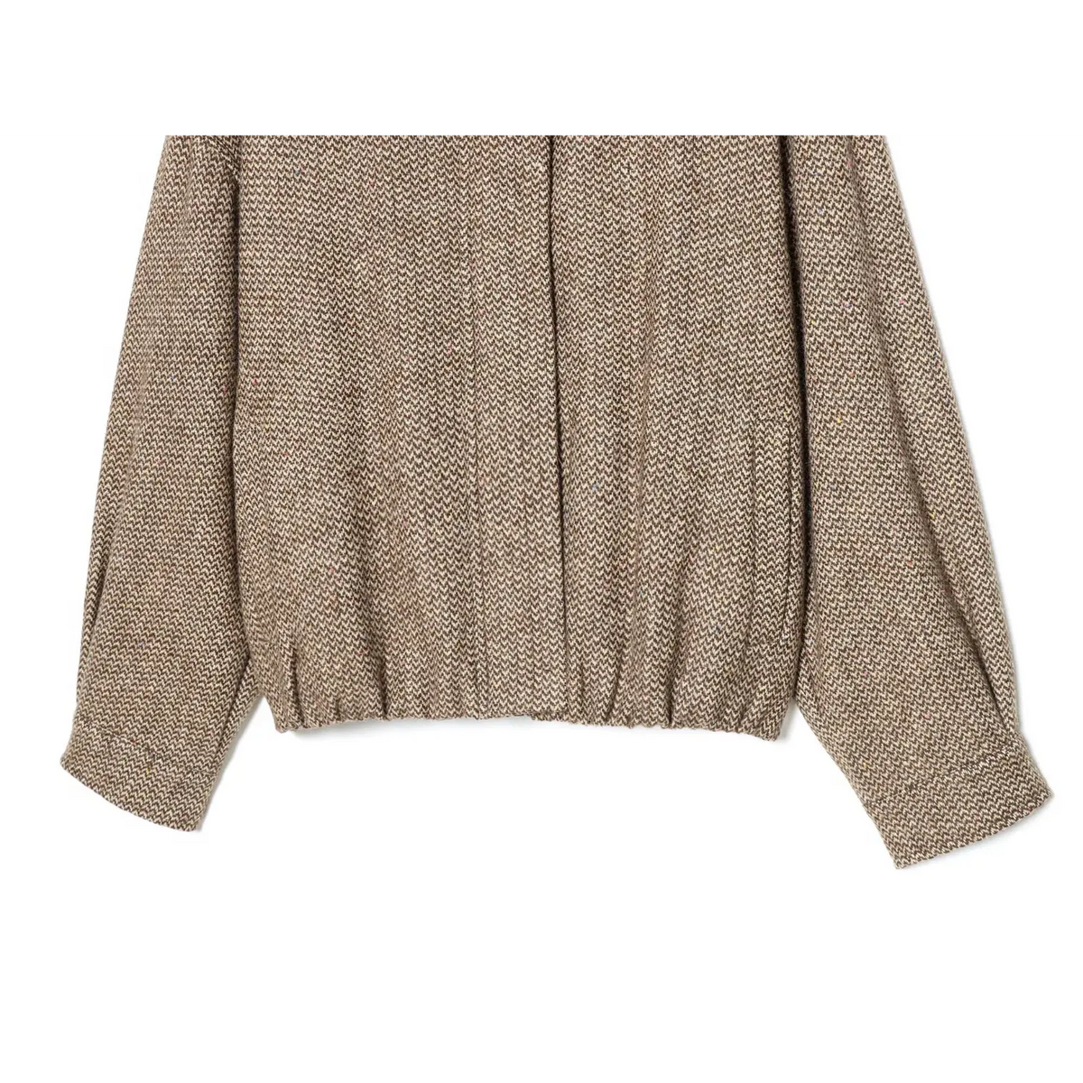 Close-up of elasticated hem and cuffs