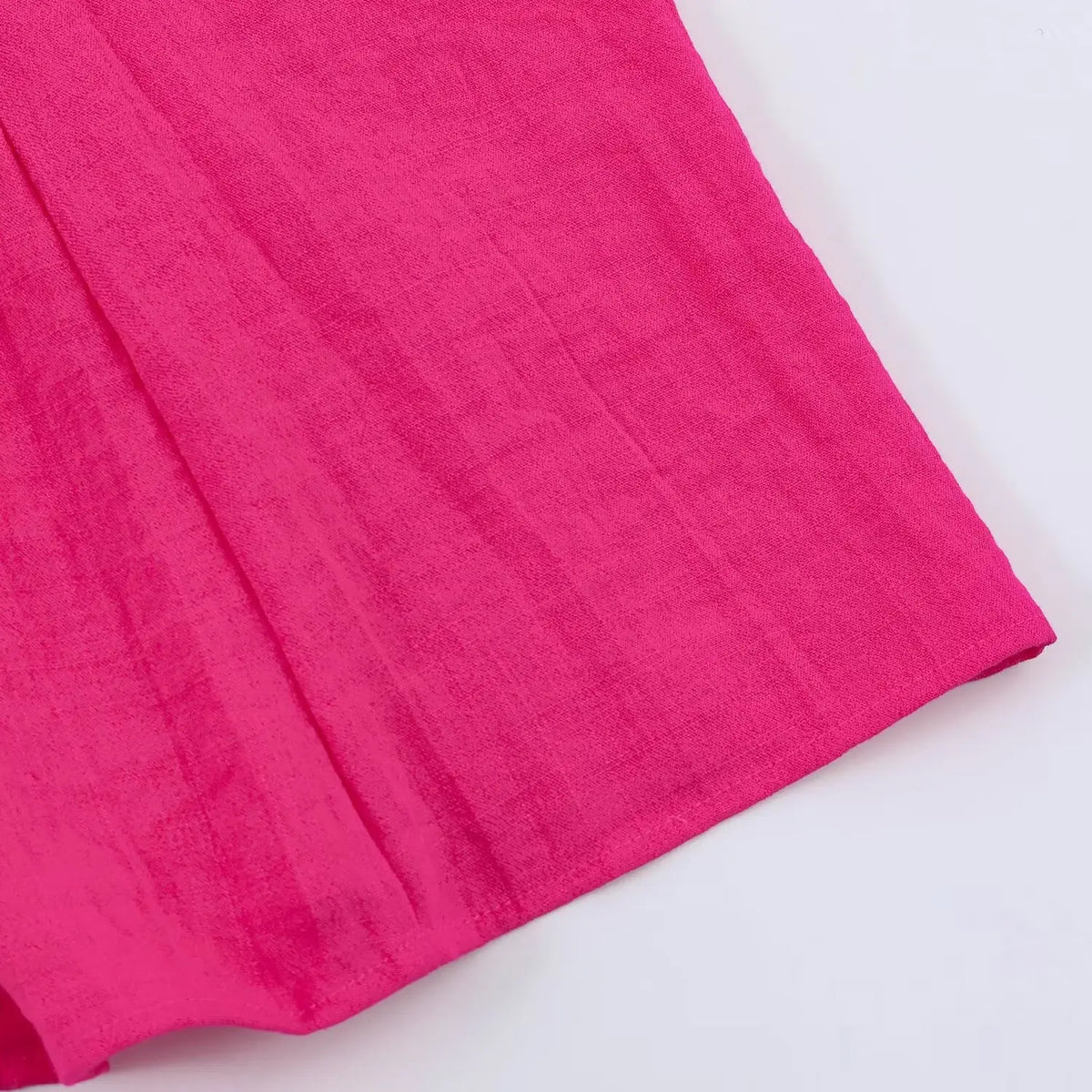 Close-up of crinkled textured woven fabric