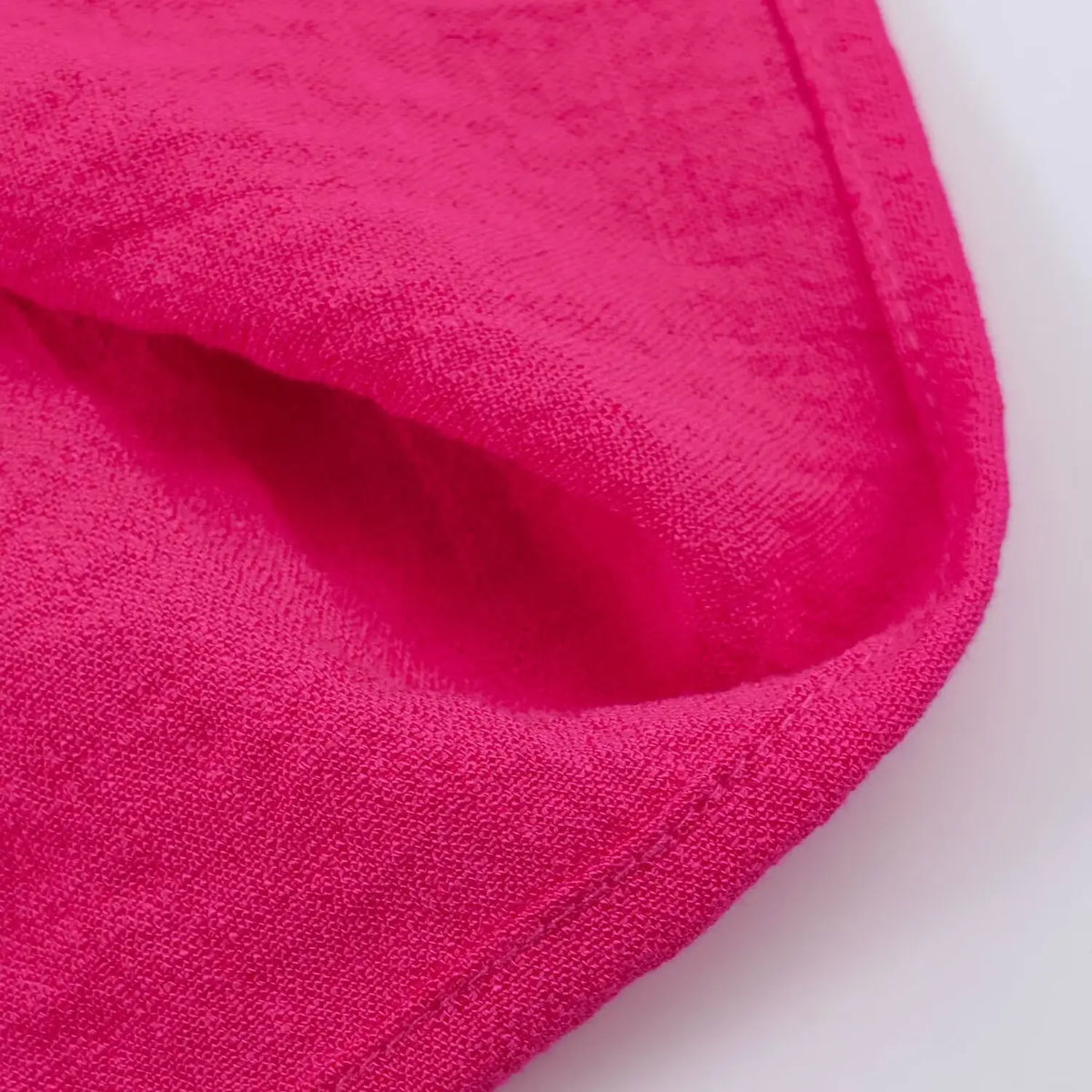 Close-up of skirt hem stitching