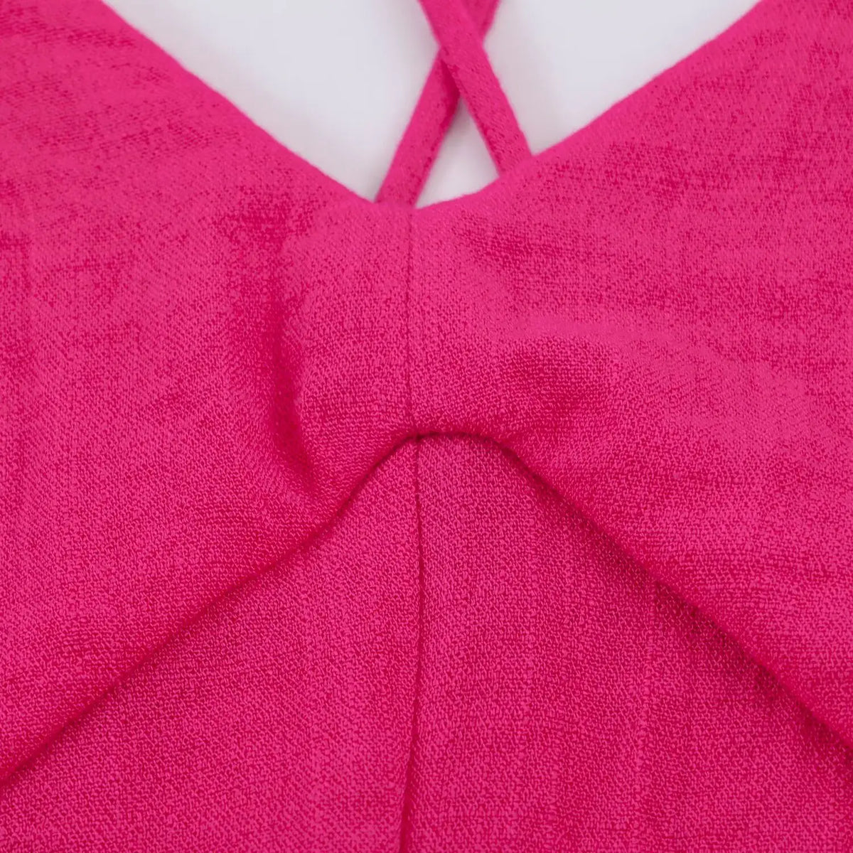 Close-up of twisted bust seam detail
