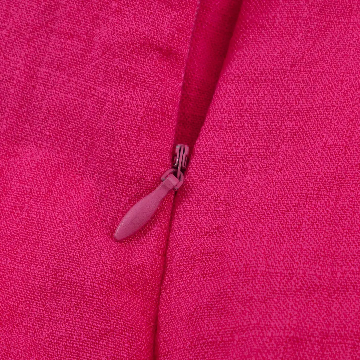 Close-up of back zipper pull