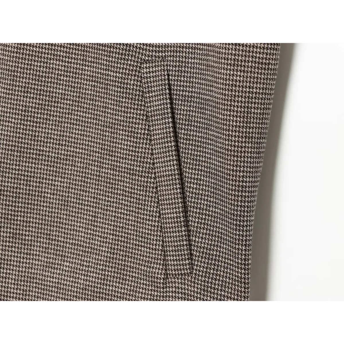 Close-up of side pocket stitching
