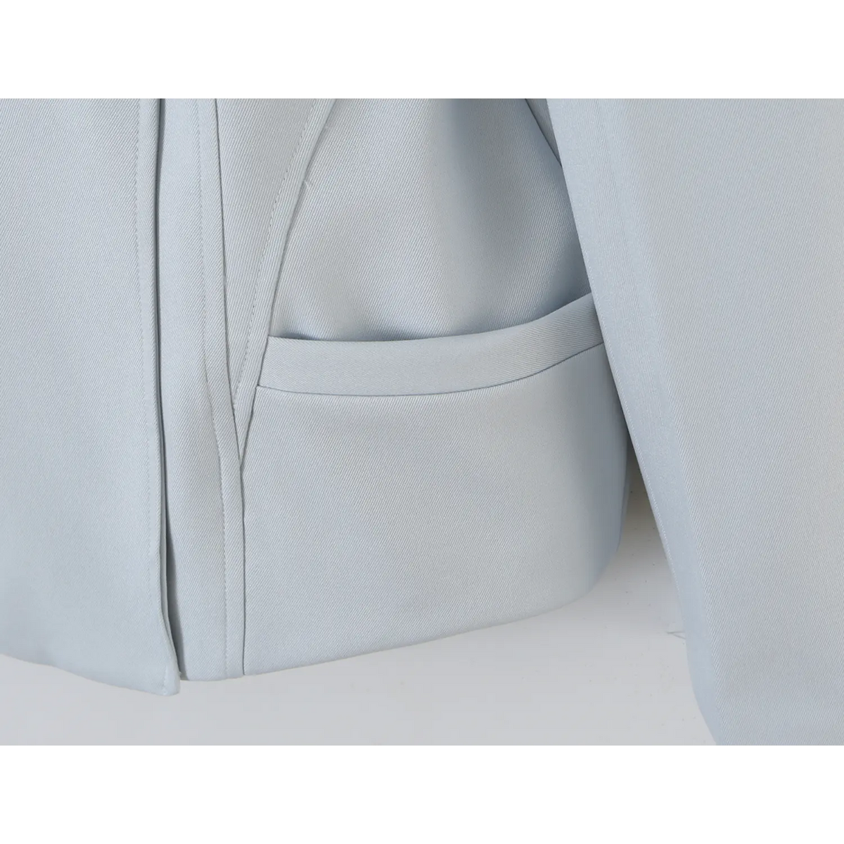 Close-up of waist welt pocket detail