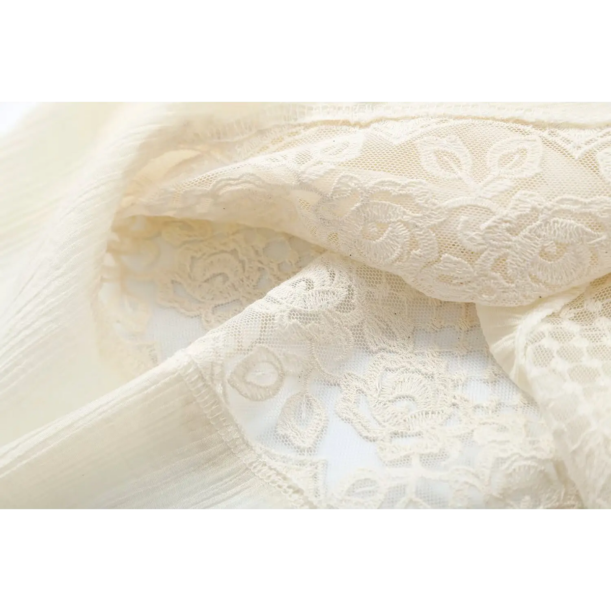 Close-up of floral lace pattern