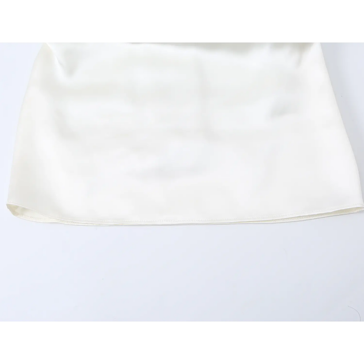 Close-up of skirt hem stitching