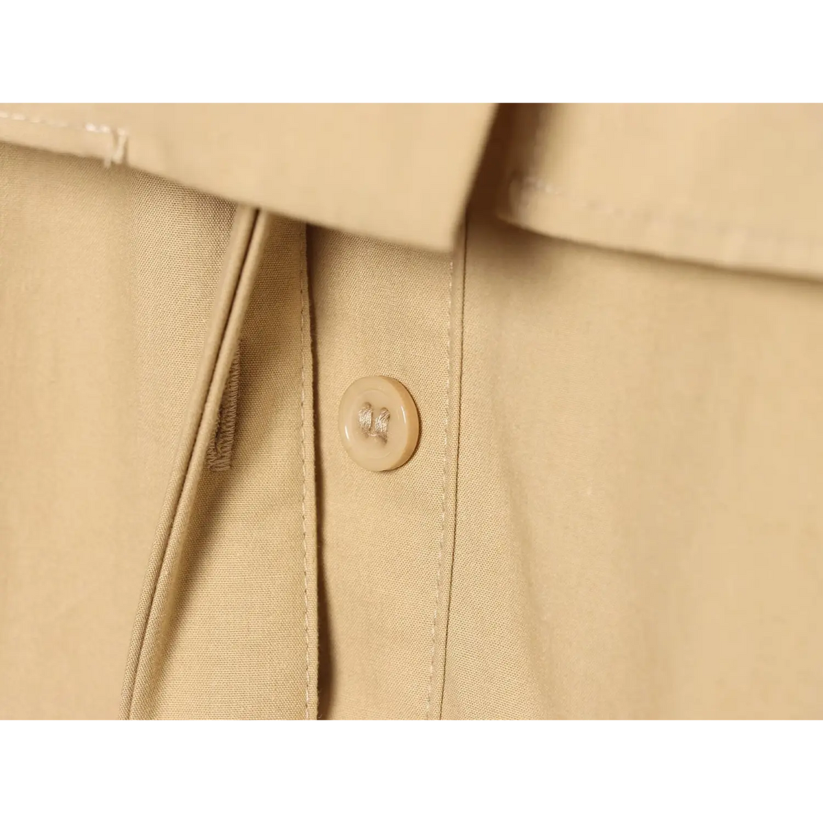 Close-up of placket button