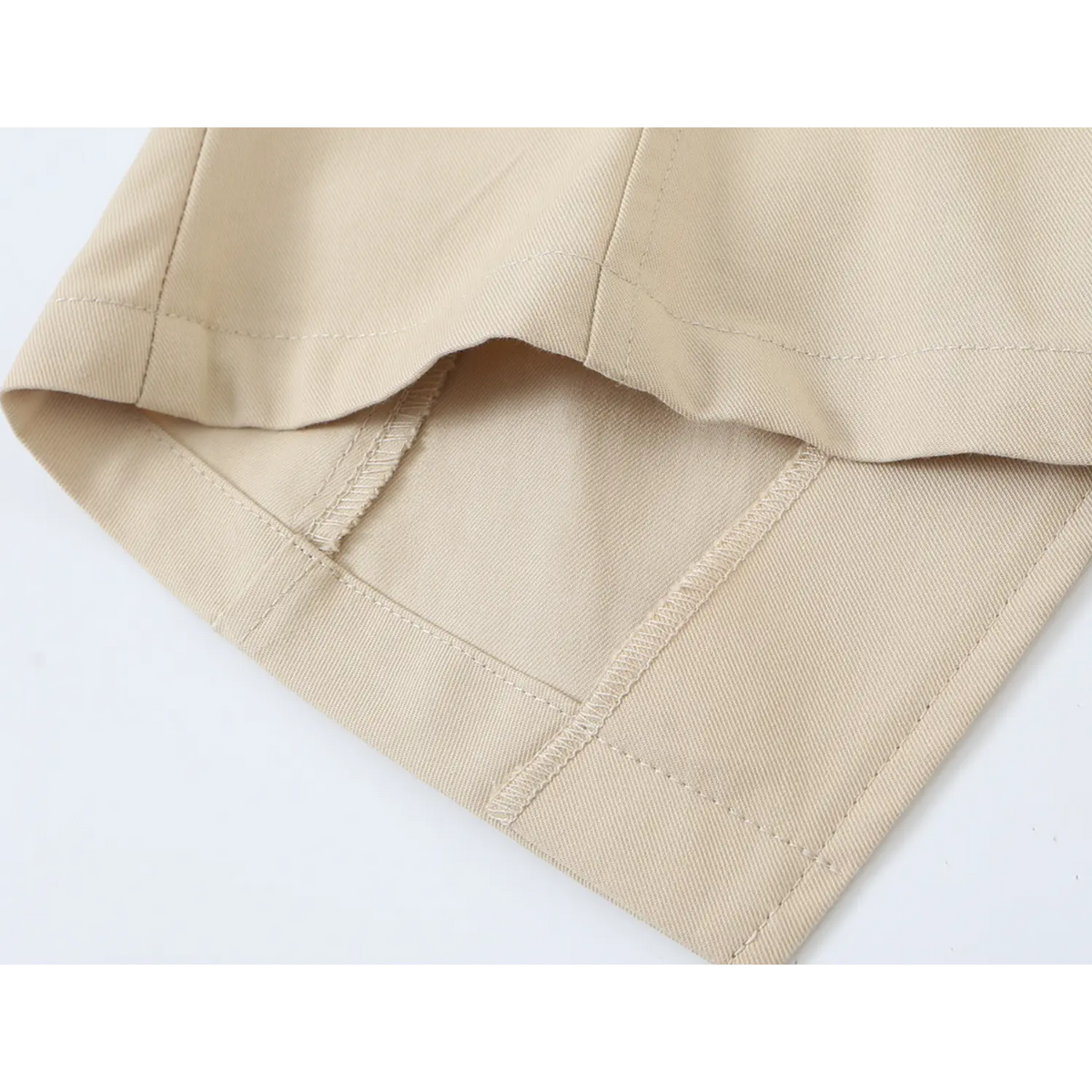 Close-up of lining and bound hem stitching