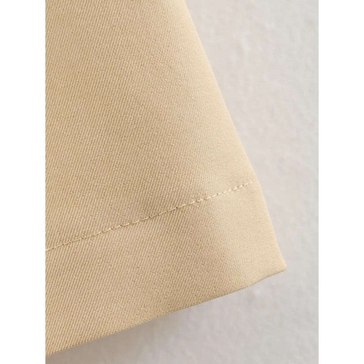 Close-up of skirt hem stitching
