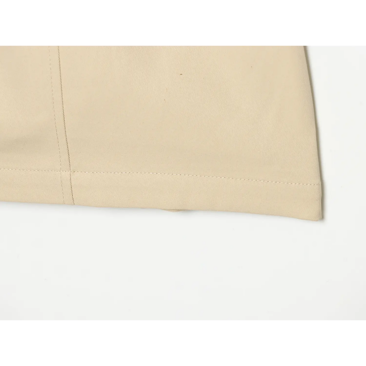 Close-up of skirt hem stitching
