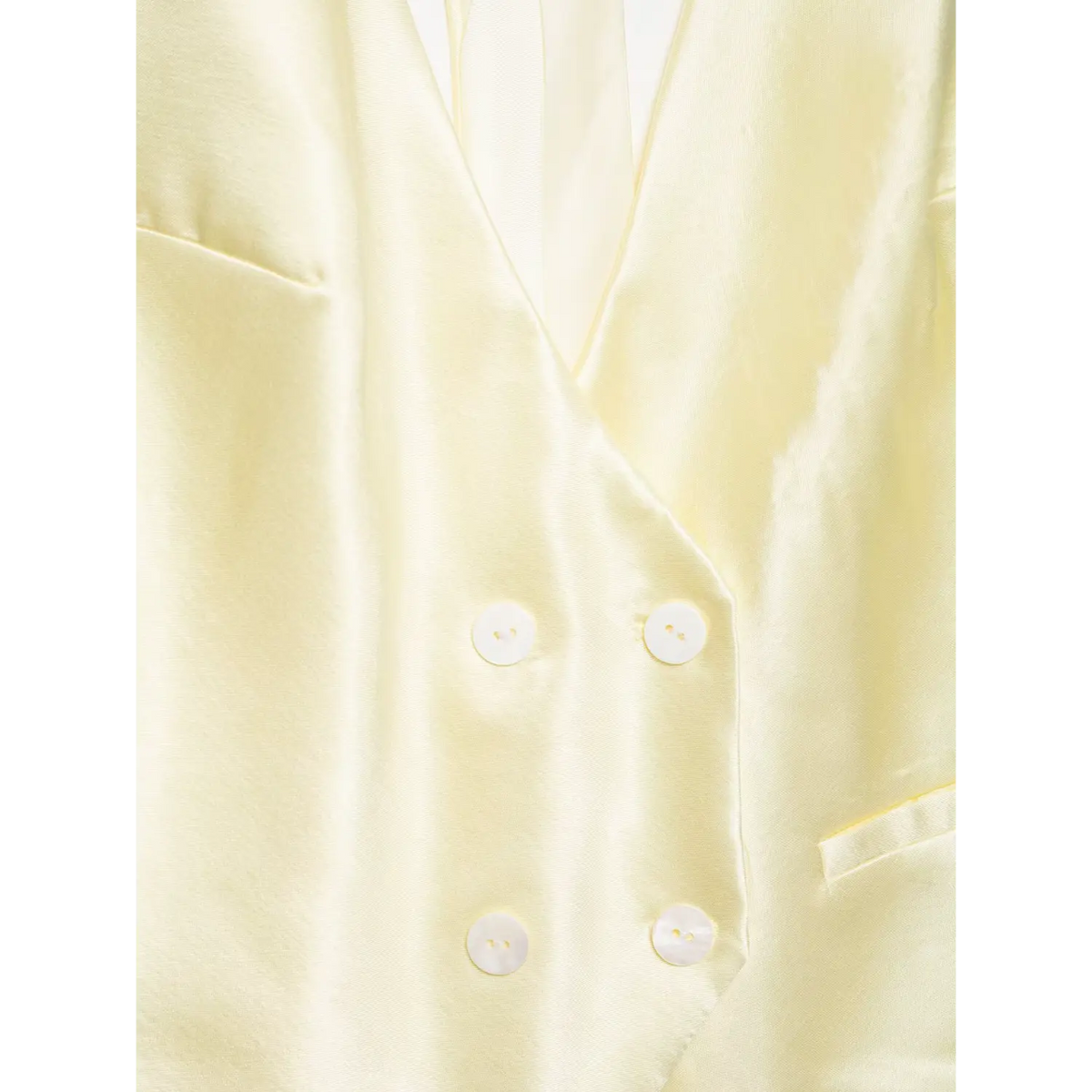 Close-up of double breasted button front
