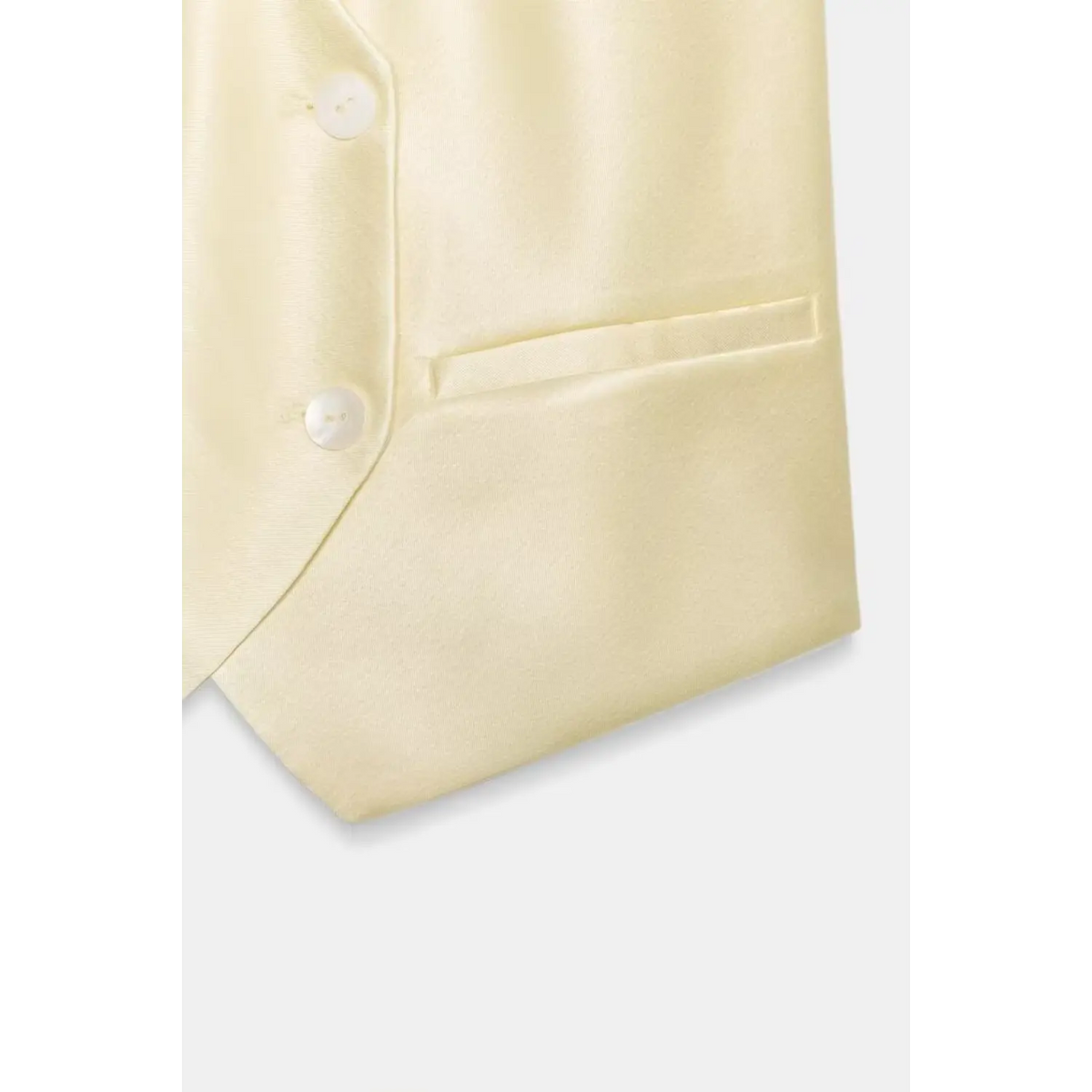Close-up of welt pocket and buttons