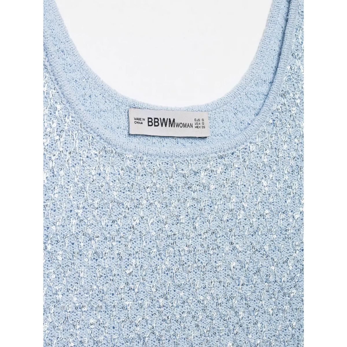 Close-up of inner BBWM woven label
