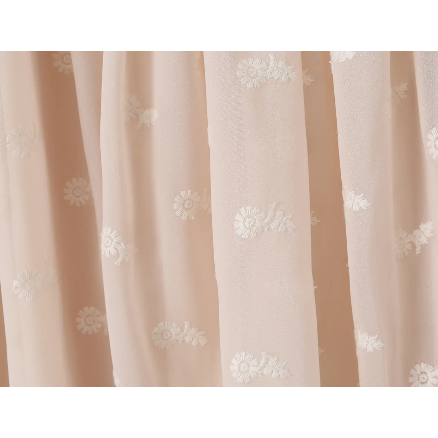 Mini dress bottom double hollow lace hem macro flat close-up, wavy serging double lace soft drape skirt bottom sewing craft shot