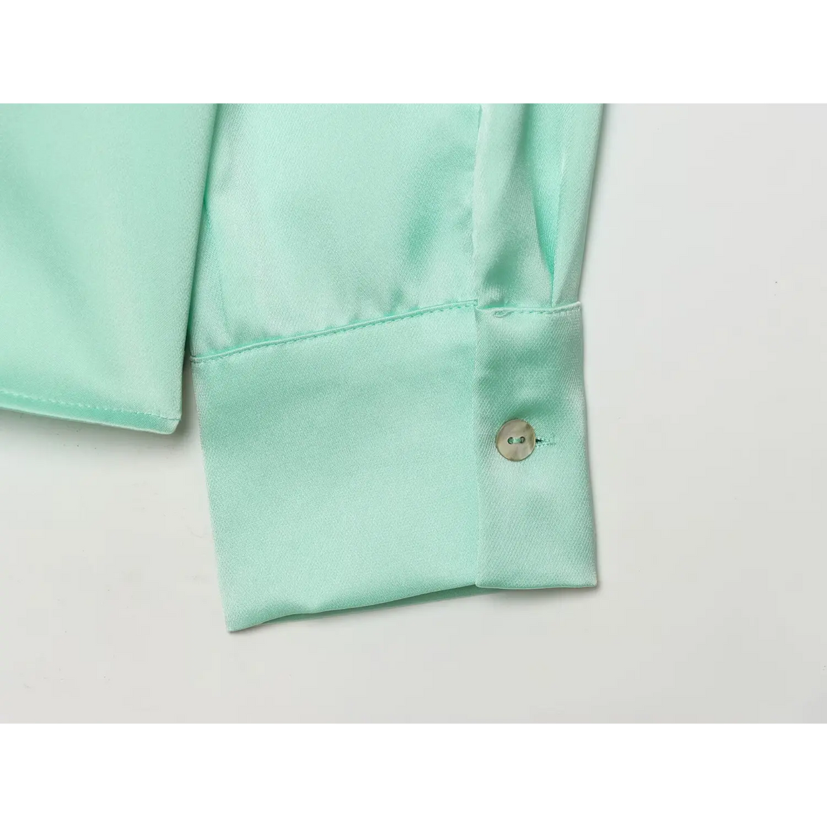 Close-up of cuff button detail