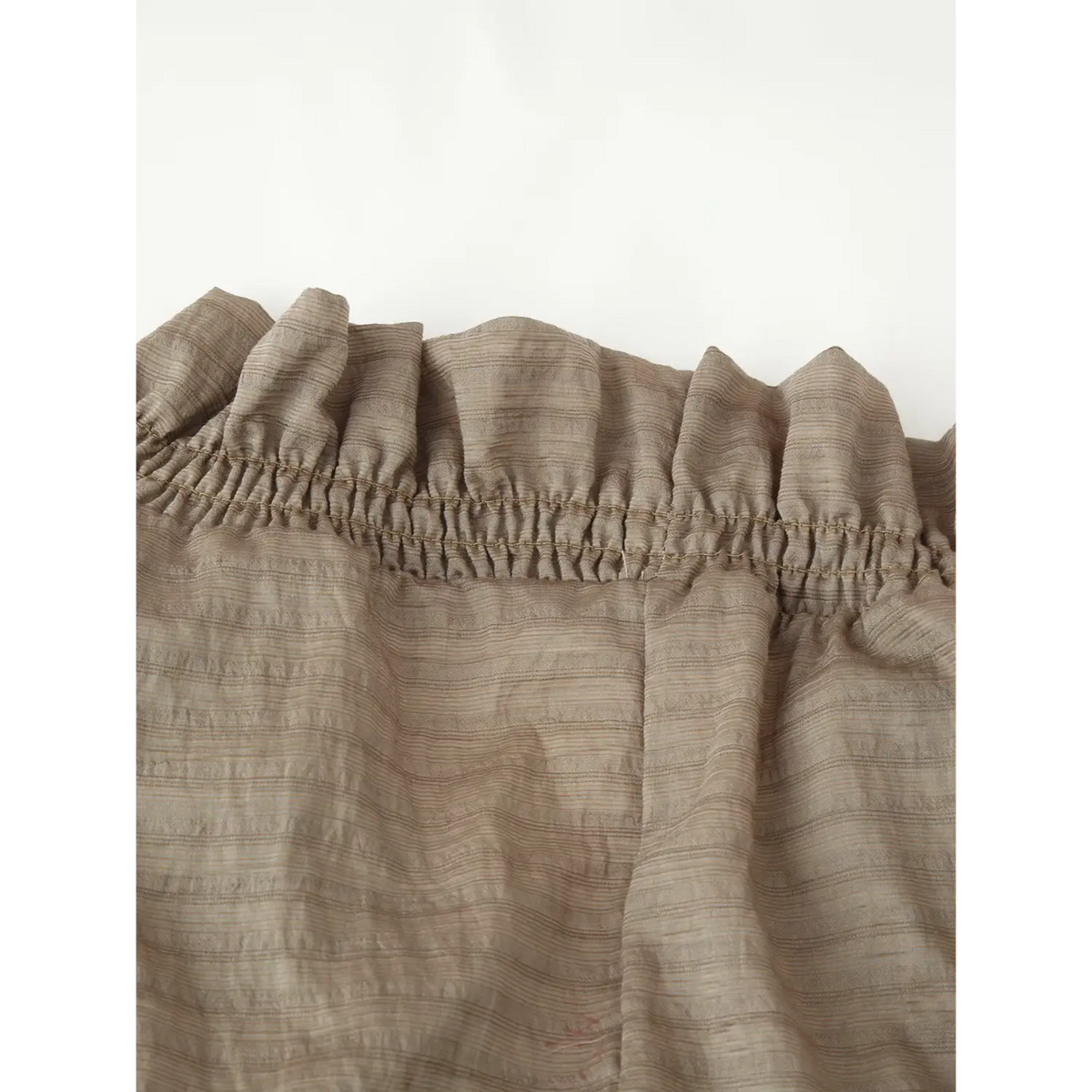Close-up of back neck elasticated band