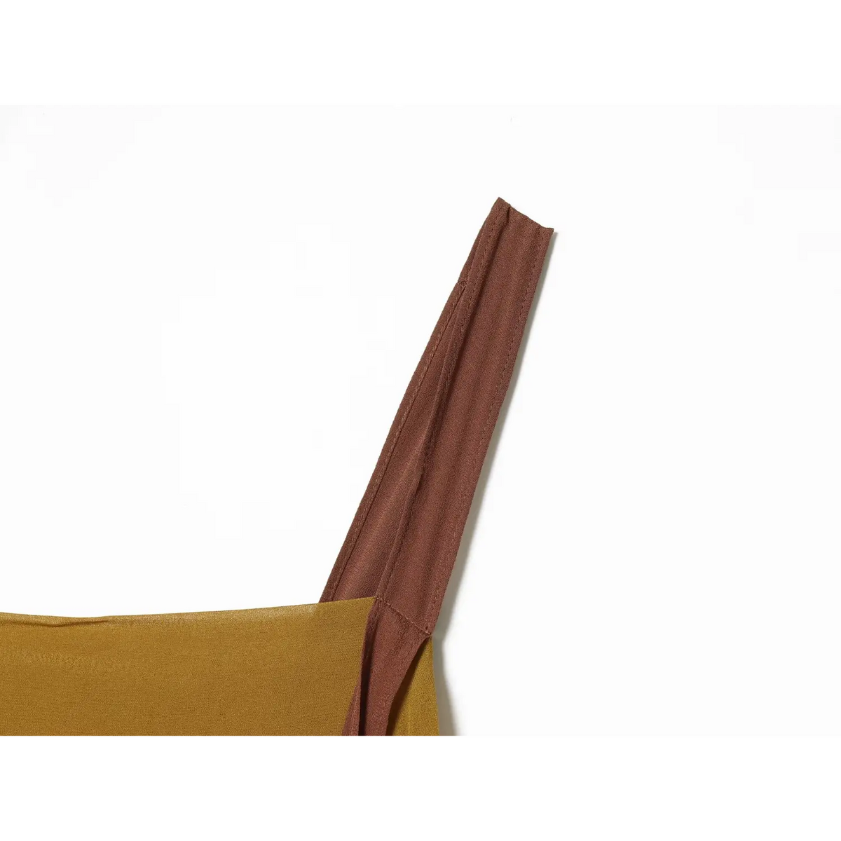 Close-up of brown contrast strap detail