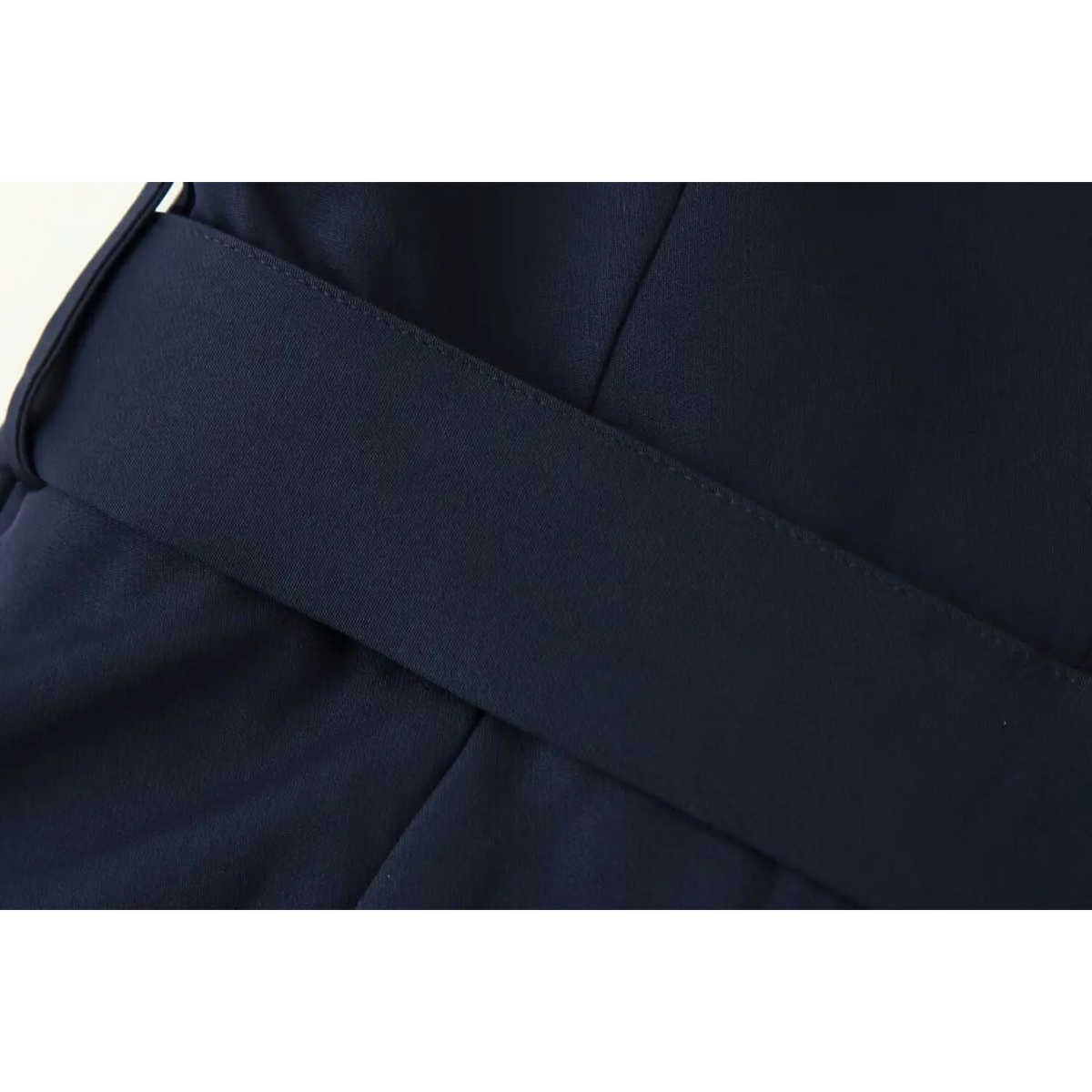 Close-up of belt stitching